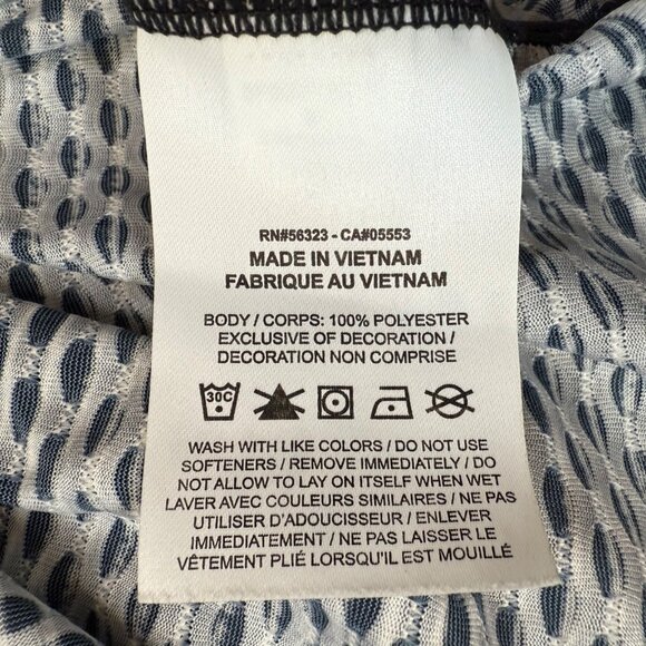 Nike Wmns Black & White Striped Tank Top Size XS Breathable High Neck (bin S112) - Picture 4 of 7